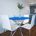 Ver imagem 1 de Tampo Redondo de Vidro Temperado Azul para Mesa 90cm 8mm