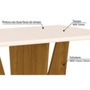 Ver imagem 2 de Conjunto: Mesa Sala Jantar Vértice C/ Tampo Madeirado C/ Vidro 120cm + 4 Cadeiras Vita Nature/