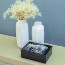 Ver imagem 2 de Porta Joias em Madeira e Vidro Preto Elefantes Interior em Veludo AH0363 BTC