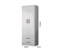 Ver imagem 4 de Módulo Roupeiro Ônix 2 Portas 3 Gavetas e Cabideiro Flex Nature Branco - Peternella
