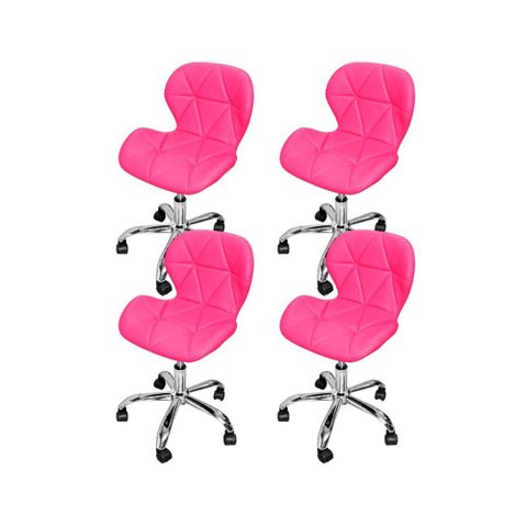 Kit 4 Cadeiras Escritório Giratória Office Eiffel Slim
