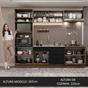 Ver imagem 6 de Armário de Cozinha Completa 270cm Rustic Preto Agata Madesa 03