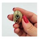 Ver imagem 3 de Puxador para Moveis Ponto Seixo P 30mm X 22,5mm Gold (dourado Brilhante) Zen Design Zp5761.a00