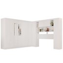 Ver imagem 3 de Guarda-Roupa Casal Modulado Pandora 11 Portas 2 Gavetas com Espelho Branco - Pnr Móveis