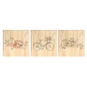 Ver imagem 1 de Kit 3 Quadros Decorativos para Sala Cozinha Flores Folhas