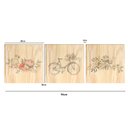 Ver imagem 5 de Kit 3 Quadros Decorativos para Sala Cozinha Flores Folhas