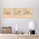 Ver imagem 2 de Kit 3 Quadros Decorativos para Sala Cozinha Flores Folhas