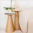 Ver imagem 2 de Mesa Lateral Orgânica Freijó 51 Cm Linn Design Decor