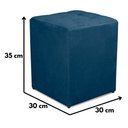 Ver imagem 4 de Kit 2 Puff Quadrado Decorativo Suede Casa da Poltrona Azul Escuro