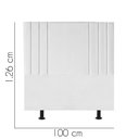 Ver imagem 3 de Cabeceira Estofada Cama Box Solteiro Grécia 100cm Courino:branco