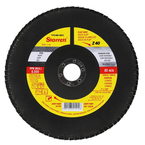 Caixa com 5 Discos de Lixa Flap 7" Grão 40 Fds180-40fc Starrett