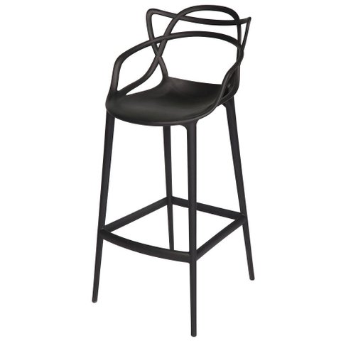 Banqueta Média Allegra - 66 Cm - Preto
