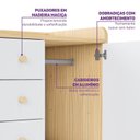 Ver imagem 6 de Cômoda 4 Gavetas e 1 Porta em Rattan Wave Casatema MadeiraOriginals Marrom/Branco
