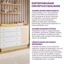 Ver mais imagens de Cômoda 4 Gavetas e 1 Porta em Rattan Wave Casatema MadeiraOriginals Marrom/Branco
