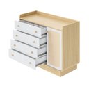 Ver imagem 4 de Cômoda 4 Gavetas e 1 Porta em Rattan Wave Casatema MadeiraOriginals Marrom/Branco