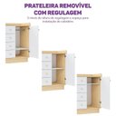 Ver imagem 5 de Cômoda 4 Gavetas e 1 Porta em Rattan Wave Casatema MadeiraOriginals Marrom/Branco