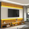 Painel para Tv 85 Polegadas Imperator 3 Portas 100% Mdf com Led Naturale/off White - Panorama Móveis - 2