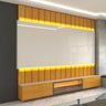 Painel para Tv 85 Polegadas Imperator 3 Portas 100% Mdf com Led Naturale/off White - Panorama Móveis - 5