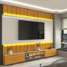 Painel para Tv 85 Polegadas Imperator 3 Portas 100% Mdf com Led Naturale/off White - Panorama Móveis - 1