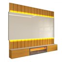 Ver imagem 3 de Painel para Tv 85 Polegadas Imperator 3 Portas 100% Mdf com Led Naturale/off White - Panorama Móveis