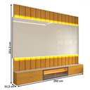 Ver imagem 4 de Painel para Tv 85 Polegadas Imperator 3 Portas 100% Mdf com Led Naturale/off White - Panorama Móveis