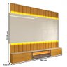 Painel para Tv 85 Polegadas Imperator 3 Portas 100% Mdf com Led Naturale/off White - Panorama Móveis - 4
