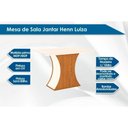 Ver imagem 3 de Conjunto: Mesa de Cozinha Luiza C/ Tampo de Vidro 120x80cm e 4 Cadeiras Isa Nature/off White - Linho