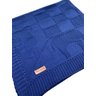 Manta de Tricô Para Recém Nascido Bebê Quentinha Cor Azul Marinho - 1