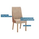 Ver imagem 2 de Kit 2 Cadeiras Sala Jantar Ivy 2 Un Nature/linho Areia e Courano Caramelo - Henn