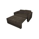 Ver imagem 3 de Sofá Cama Casal Reclinável Drika - Veludo Marrom Escuro