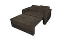 Ver imagem 3 de Sofá Cama Casal Reclinável Drika - Veludo Marrom Escuro