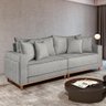 Sofá Montes Claros Living 2,16cm Tecido Boucle Cinza - 1