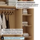 Ver imagem 4 de Guarda Roupa Modulado Mônaco 3 Portas 4 Gavetas MDF MDP Off White e Carvalho Pérola Luciane Mó