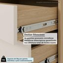 Ver imagem 5 de Guarda Roupa Modulado Mônaco 3 Portas 4 Gavetas MDF MDP Off White e Carvalho Pérola Luciane Mó