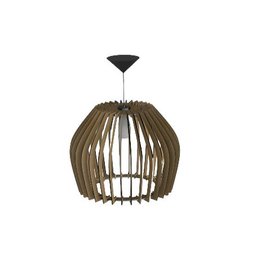 Luminária Teto tipo Pendente TROIA MDF - Completa -:Marrom - 1