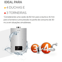 Ver imagem 4 de Aquecedor de Água a Gás Komeco Ko 46 Di Prime Wifi Inox Digital Bivolt 46,5 Litros Gás GN