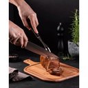 Ver imagem 5 de Kit para Churrasco Tramontina em Aço Inox Cabo Castanho Polywood com Tabua de Madeira 3 Peças