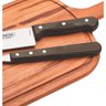 Kit para Churrasco Tramontina em Aço Inox Cabo Castanho Polywood com Tabua de Madeira 3 Peças - 4