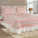Ver imagem 1 de Colcha King Romantica Micropercal 200 Fios 5 Peças - Rose