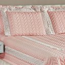 Ver imagem 2 de Colcha King Romantica Micropercal 200 Fios 5 Peças - Rose