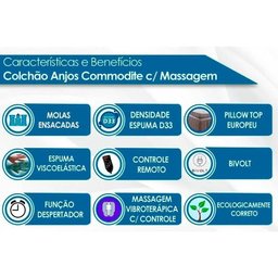 Colchão King Magnético C-vibro Massagem Commodite Molas Ensacadas (193x203x34) - Anjos - 4