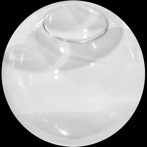Globo de Vidro Lustre Transparente Esférico sem Colar 08x15