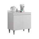 Ver imagem 2 de Balcão Cooktop 80cm 2 Portas Branco - Belliv Decor