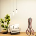 Ver imagem 2 de Luminária de Chão Mdf Palace:marrom/kit com 2 - 85x45cm e 60x30cm