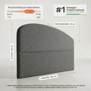 Ver imagem 4 de Cabeceira Cama Box Queen Colli 160cm Estofada Orgânica Moderna Bouclê Cinza Escuro - Desk Design