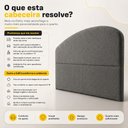 Ver imagem 5 de Cabeceira Cama Box Queen Colli 160cm Estofada Orgânica Moderna Bouclê Cinza Escuro - Desk Design