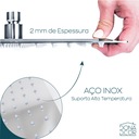 Ver imagem 2 de Ducha Chuveiro Grande De Teto 30x30 Inox Slim Quadrado A Gás