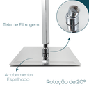 Ver imagem 5 de Ducha Chuveiro Grande De Teto 30x30 Inox Slim Quadrado A Gás