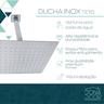 Ducha Chuveiro Grande De Teto 30x30 Inox Slim Quadrado A Gás - 7