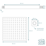 Ducha Chuveiro Grande De Teto 30x30 Inox Slim Quadrado A Gás - 3